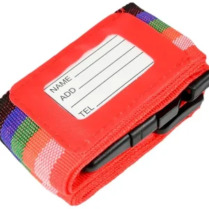 Op = Op Benson Kofferspanband Regenboog - 183 x 5 cm - Met Adreslabel