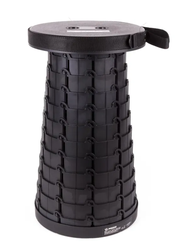 Benson Opvouwbare Kruk - Telescopisch - Draagbaar - Zwart - Max. 120 kg Gratis Retour