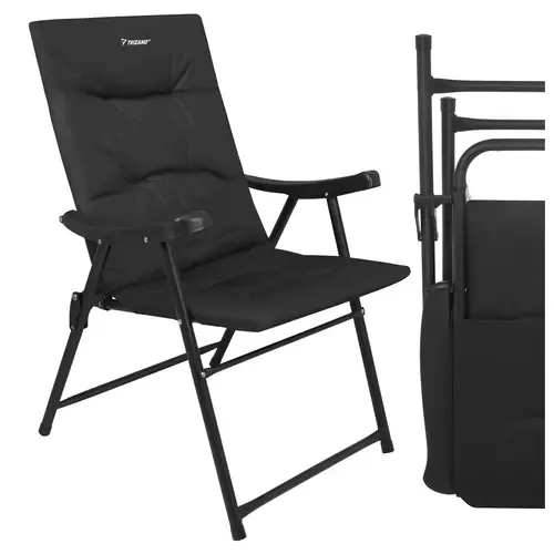Hoge Kwaliteit Trizand Campingstoel - Opvouwbaar - 59 x 70 x 91 cm - 120 kg - Zwart
