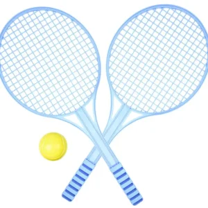Benson Tennisset Plastic - 2 Rackets + Zachte Bal - 3-Delig Flitsaanbieding