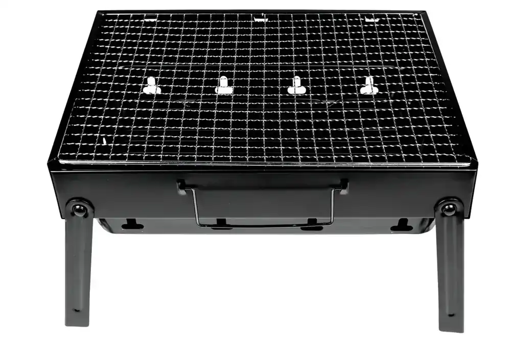 Direct Verzonden Benson Draagbare Barbecue - Compact met Handvat - 35 x 27 cm - Zwart
