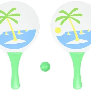 Fabrieksprijs Benson Beachball Set Hout - Groot Slagoppervlak - Met Bal en Draagnet