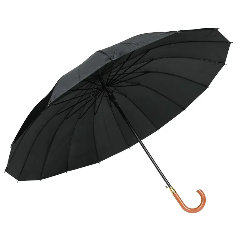 Benson Grote Opvouwbare Paraplu – Ø 120 cm – 16 Banen – Houten Handvat Speciale Aanbieding