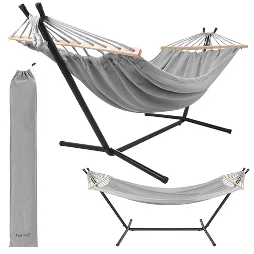 Gardlov Tuinhangmat met Standaard - 200 x 150 cm - 250 kg - Grijs Laatste Kans