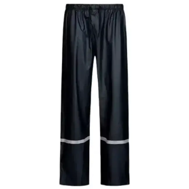 Fabrieksprijs Benson Regenbroek met Reflectie - Maat XXXL - Zwart - Wind- & Waterdicht