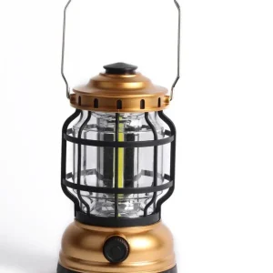 Benson Dimbare Campinglamp - 3 COB LED - Ø 102 x 180 mm - Retro Look Korting