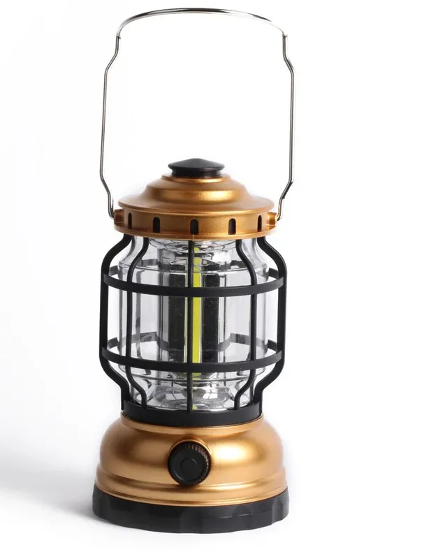 Benson Dimbare Campinglamp - 3 COB LED - Ø 102 x 180 mm - Retro Look Korting