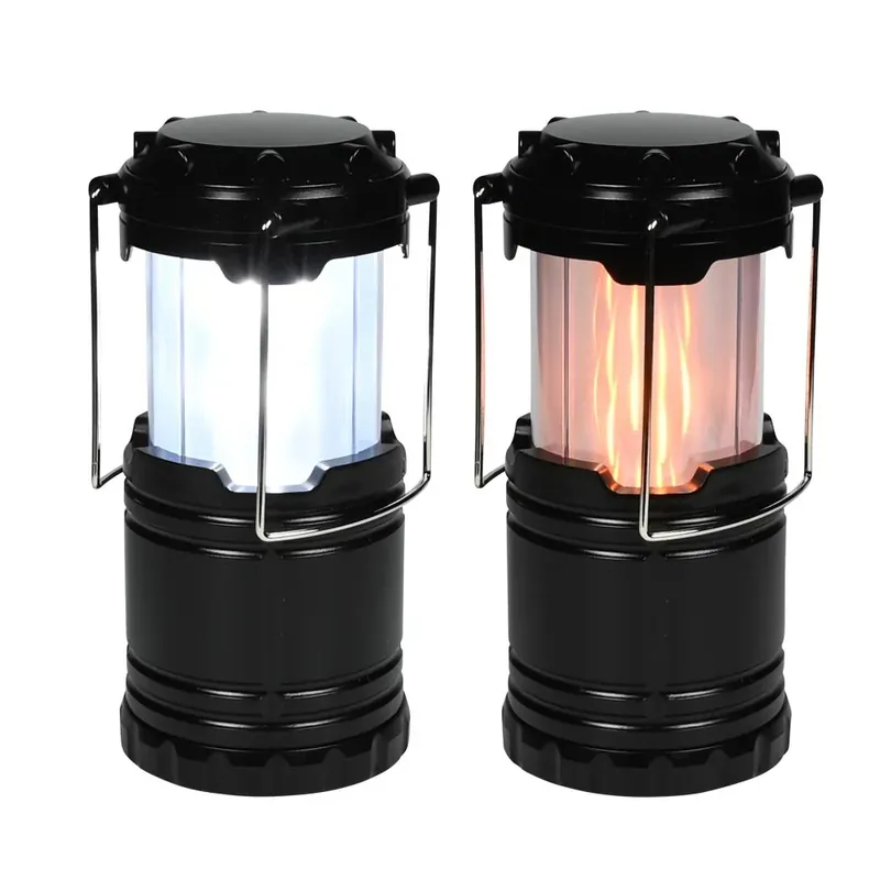 Superprijs Benson Campinglamp 2-in-1 - Realistisch Vlammen-effect & Wit Licht - 150 Lumen