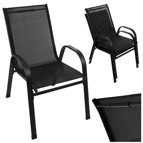 Gecertificeerd Gardlov Tuinstoelenset - 2 Stuks - Stapelbaar - Zwart
