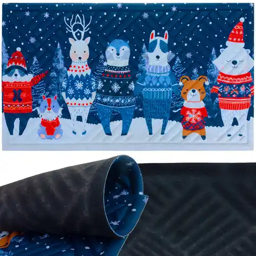 Koop Online Ruhhy Kerstdeurmat - 75 x 45 cm - Feestelijke Entree - Antislip