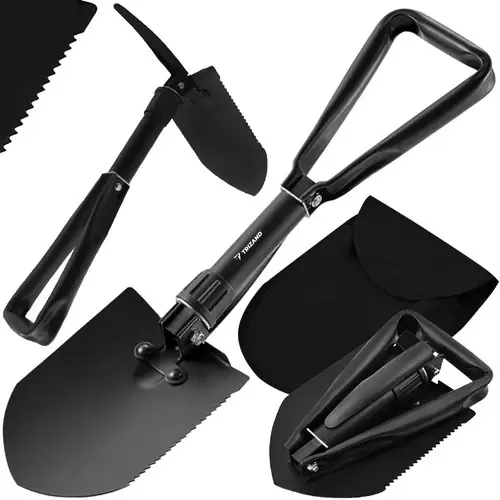 Dagaanbieding Trizand Opvouwbare Schep - 3-in-1 Sapper - Met Opberghoes - Zwart