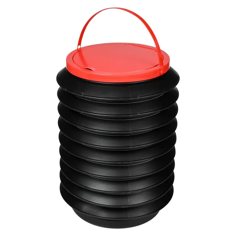 Direct Verzonden Benson Opvouwbaar Afvalbakje - 17,5 x 25 cm - Compact & Lekvrij - Voor Auto, Caravan & Tent