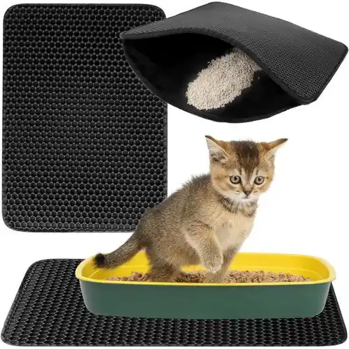 Purlov Kattenbakmat - Voor Schone Vloeren - 49,5 x 39,5 cm Seizoensaanbieding