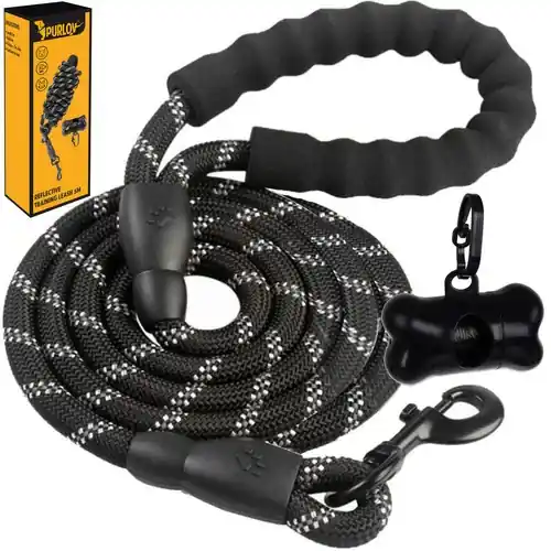 Must-Have Purlov Reflecterende Trainingslijn - 5m - Voor Grote Honden - Zwart