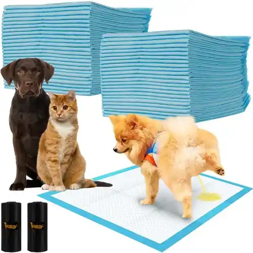 Purlov Hygiënische Pads - 60 x 60 cm - 50 Stuks incl. 30 Poepzakjes Seizoensaanbieding