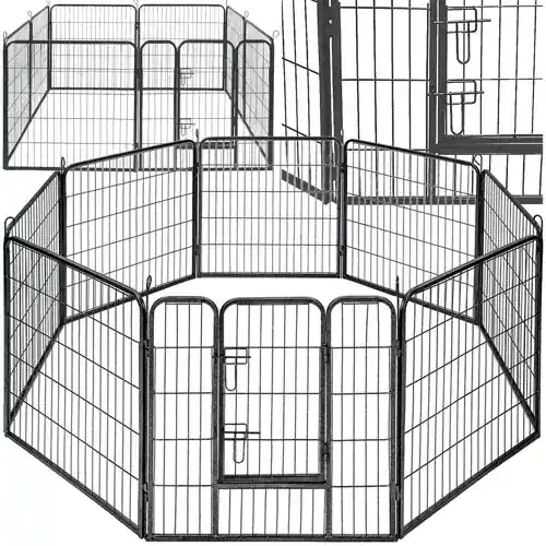 Must-Have Malatec Dierenren - 8 Panelen - 160 x 160 x 80 cm - Grijs - Veiligheidshek