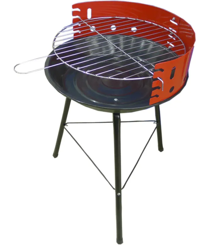 Op = Op Benson Compacte Barbecue - 4 Niveaus - 36 x 36 x 51.5 cm - Rood/Zwart