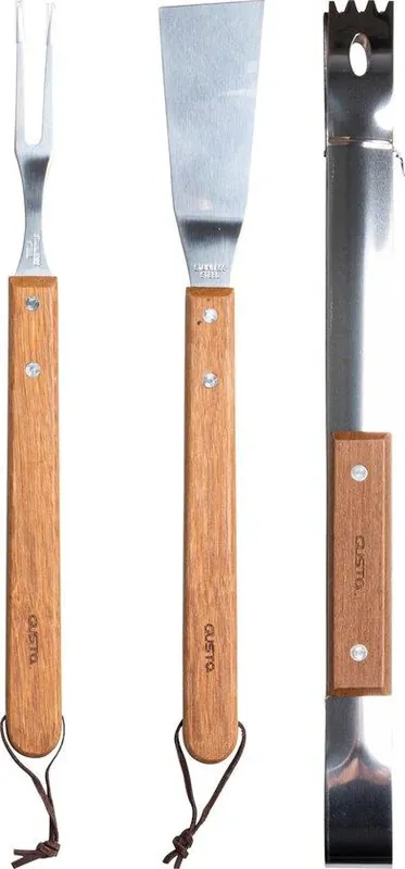 Benson BBQ Accessoireset - 3-Delig - RVS - Spatel, Vork en Tang Beperkte Voorraad