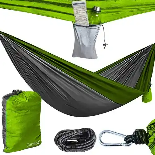 Op = Op Gardlov Santiago Toeristische Hangmat - 260 x 131 cm - Groen/Grijs