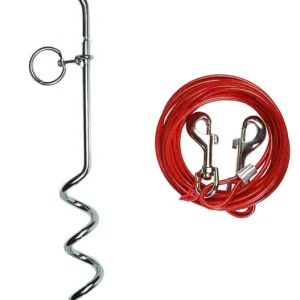 Benson Aanlegset voor Huisdieren - Aanlegspiraal met 4 Meter Kabel - Rood Snelle Levering