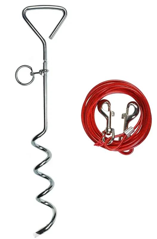 Benson Aanlegset voor Huisdieren - Aanlegspiraal met 4 Meter Kabel - Rood Snelle Levering