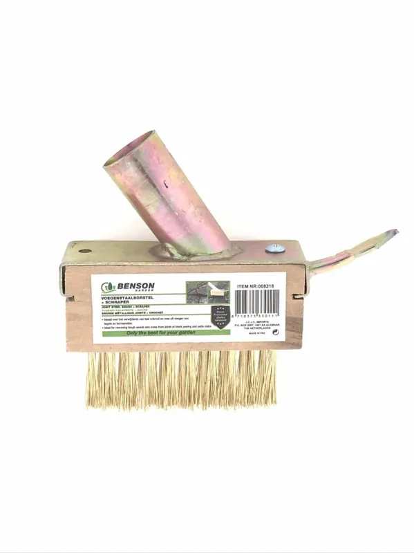Populair Benson Voegenborstel met Schraper - 3 Rijen Messing - 141 x 73 x 122 mm