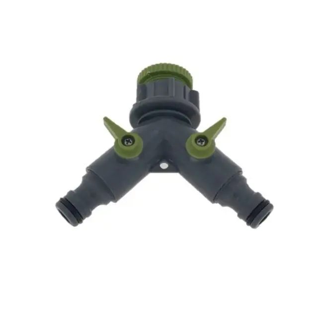 Benson 2-Weg Waterverdeler met Snelkoppeling - 1/2" & 3/4" - Apart Afsluitbaar Favoriet