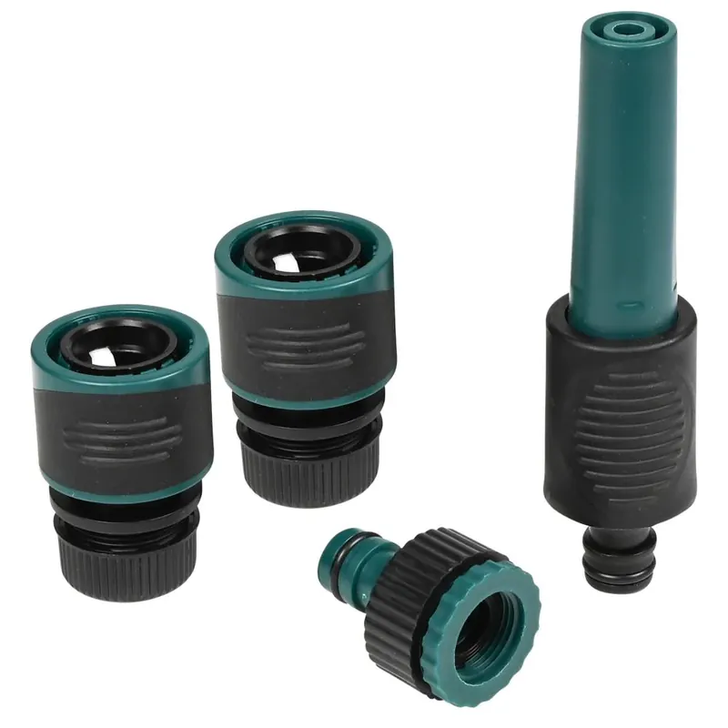 Laatste Kans Benson Waterkoppelset 4-Delig - 1/2" Soft Grip - Met Verstelbare Sproeikop