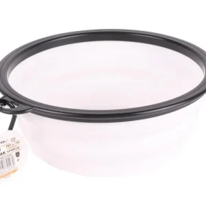 Benson Opvouwbare Voer- en Drinkbak - 19 cm - Wit/Zwart - Siliconen Aanbieding