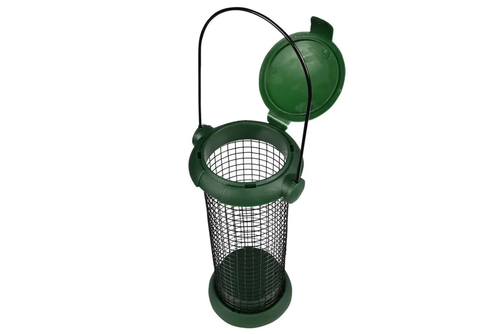 Benson Vogelvoedersilo - 19 cm - Staal en PP - Groen - Vogelvoer Dagaanbieding