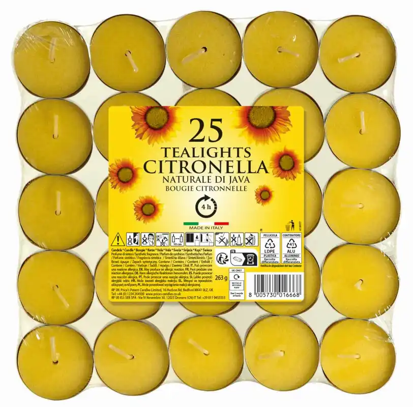 Benson Citronella Theelichten 25 Stuks - Insectenwerend Goedkoop