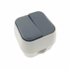 Seizoensaanbieding Benson Opbouw Wisselschakelaar - IP54 - Waterdicht - 10A - Grijs/Antraciet