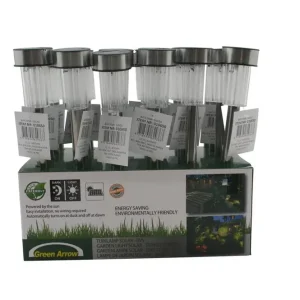 Snelle Levering Benson Solar Tuinlamp RVS – 36 cm – Automatisch – Zilver/Zwart
