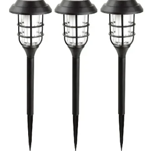 Benson Solar Tuinlamp Fakkel – Set van 3 – Realistisch Vlameffect – 43 cm Beste Prijs